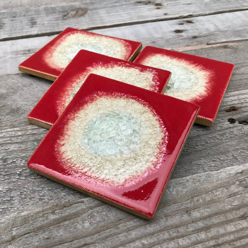 Click to view detail for KB-642 Coaster Set of 4 Hot Tamale $45